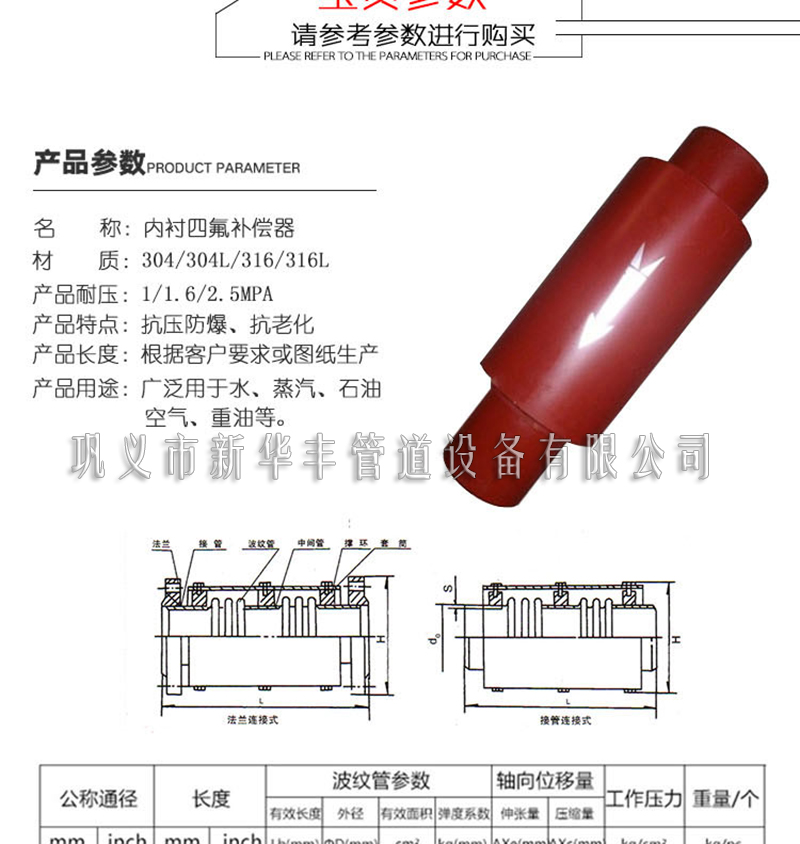 18地埋式波紋補(bǔ)償器生產(chǎn)廠家提供的補(bǔ)償器接頭說明.jpg